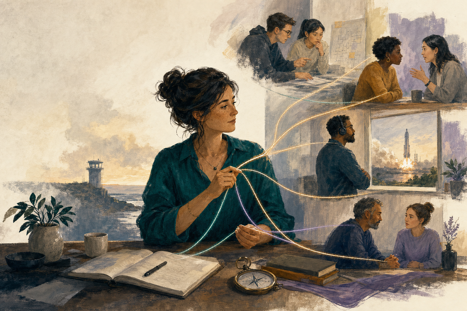 A calm technical program manager making the hidden human connections of a complex program visible
